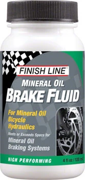 Finish Line Mineral Oil Brake Fluid (4-Ounce Bottle)