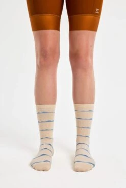 Peppermint Knitted Socks Horizon Lines -Bicycle Equipment Store Sand1 scaled