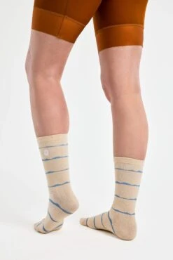 Peppermint Knitted Socks Horizon Lines -Bicycle Equipment Store Sand2 scaled