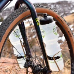 Widefoot StoutCage Bottle Cage -Bicycle Equipment Store StoutCage on Forks