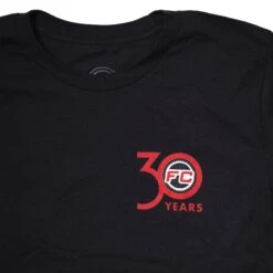 Full Cycle Unisex 30th Anniversary Tee -Bicycle Equipment Store dark grey crest scaled
