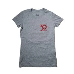 Full Cycle Women's 30th Anniversary Tee 9 Full Cycle Women's 30th Anniversary Tee -Bicycle Equipment Store heather grey front scaled
