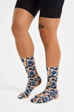 Peppermint Printed Socks -Bicycle Equipment Store herbarium sand2 scaled