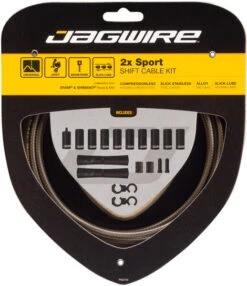 Jagwire 2x Sport Shift Cable Kit -Bicycle Equipment Store jagwire 2x sport shift kit 419288 1 114 14